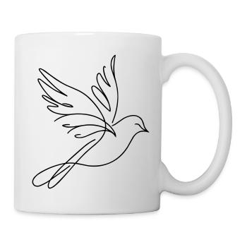 Oiseau - Mug blanc - blanc - Droite