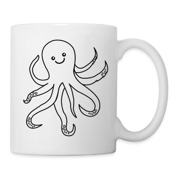Pieuvre Pieuvre - Mug blanc - blanc - Droite