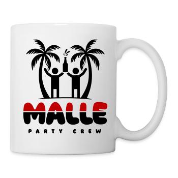 Malle Party Crew Mallorca Spruch - Tasse - Weiß - Rechts