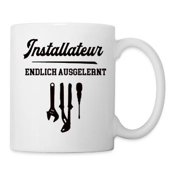 Installateur Ausbildung Bestanden Azubi Lehre - Tasse - Weiß - Rechts