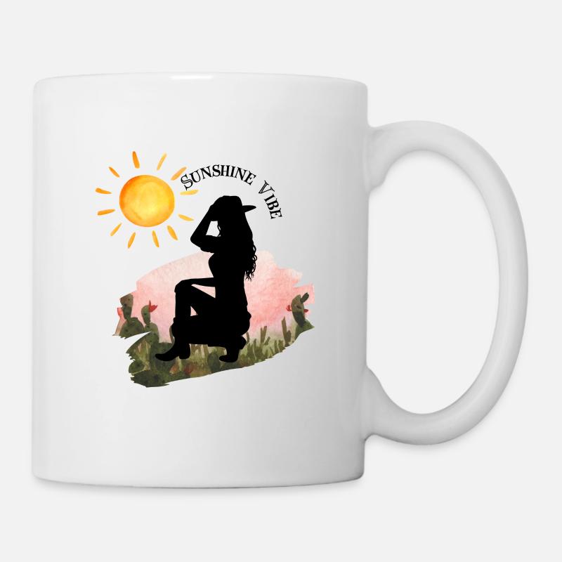 Strahle mit Sunshine Vibes, wie die Sonne - Tasse - Weiß