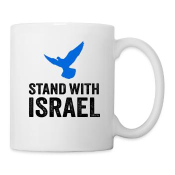STAND WITH ISRAEL Dove of Peace - Mug - white - Right