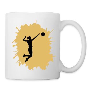 Blobs de handball pour femmes - Mug blanc - blanc - Droite