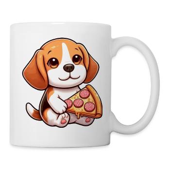 Beagle Dog Salami Pizza Indulgence - Mug - white - Right