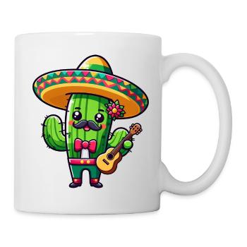 Cinco de Mayo Cactus Mariachi Guitarist - Mug - white - Right