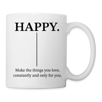 Sois heureux - Mug blanc - blanc - Droite