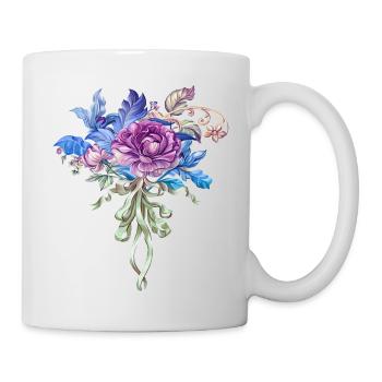 Blumen Frauen Frauenpower Design Kunst Weiblicher Stil - Tasse - Weiß - Rechts