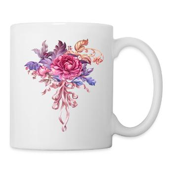 Blumen Frauen Frauenpower Design Kunst Weiblicher Stil - Tasse - Weiß - Rechts