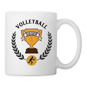 Volleyball Sieger Volleyballer Spieler Team Sieg - Tasse - Weiß - Rechts