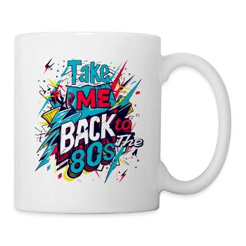 80s 80s Music Colorful Party Carnival Costume - Mug - white - Right