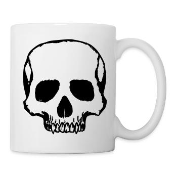 crâne - Mug blanc - blanc - Droite