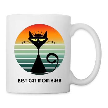 Regal Feline Majesty: The Ultimate Cat Mom Tribute - Mug - white - Right