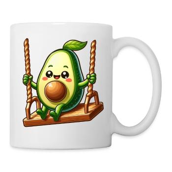 Avocado auf der Schaukel - Tasse - Weiß - Rechts