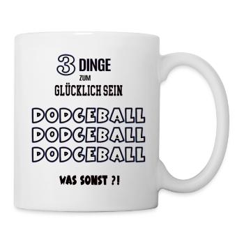 Dodgeball Was Sonst Spieler Liebhaber Dodgeballer - Tasse - Weiß - Rechts