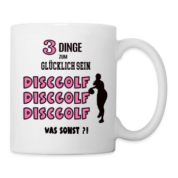 Discgolf Was Sonst Spiel Discgolferin Spielerin - Tasse - Weiß - Rechts
