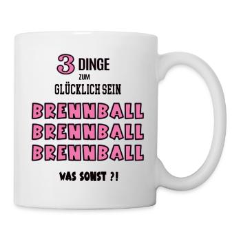 Brennball Was Sonst Spiel Brennballerin Spielerin - Tasse - Weiß - Rechts
