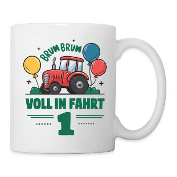 Cool Tractor 1st Birthday: Best Selling Gift! - Mug - white - Right