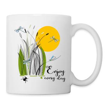 Enjoy every Day - Tasse - Weiß - Rechts