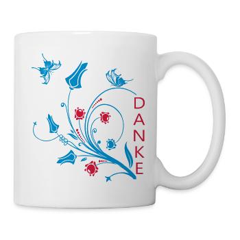 Danke - Tasse - Weiß - Rechts