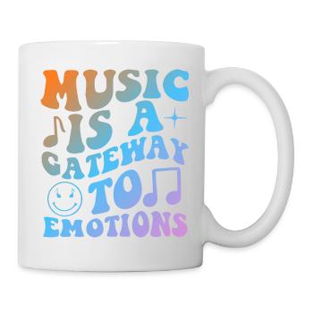 Music Is A Gateway To Emotions - Tasse - Weiß - Rechts