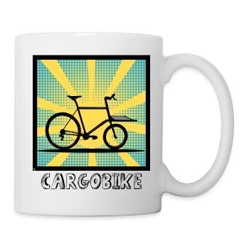 Popartstyle Cargo Bike, Cargo Bike - Mug - white - Right