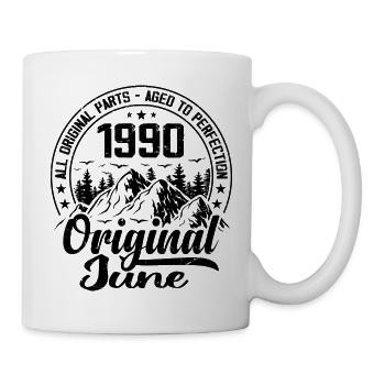 1990 June Original: 34 Years Anniversary Gift - Mug - white - Right