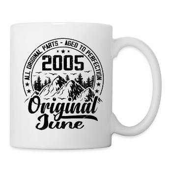 2005 juin Original : 19 Ans cadeau Anniversaire - Mug blanc - blanc - Droite