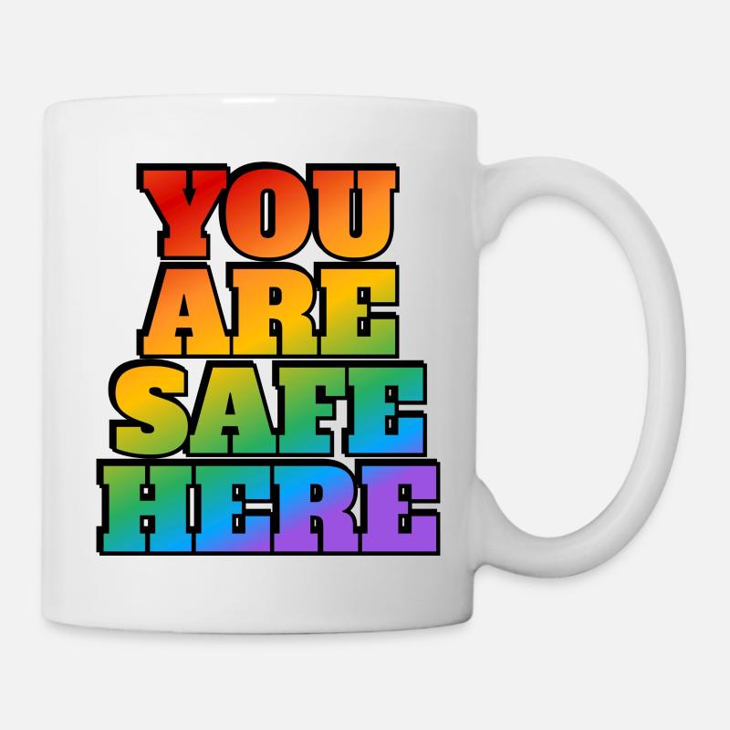 Espace sûr LGBT Vous êtes en sécurité ici - Mug blanc - blanc