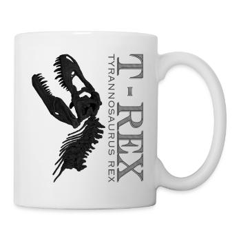 T-Rex Skull black - Mug - white - Right