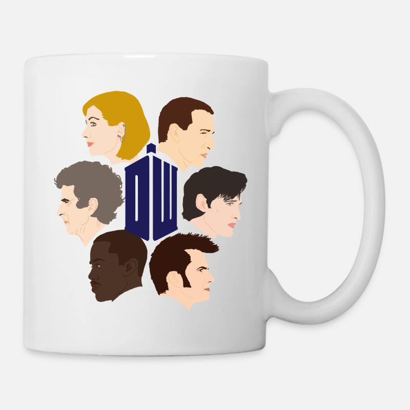 Dr Who - 6 docteurs - Mug blanc - blanc