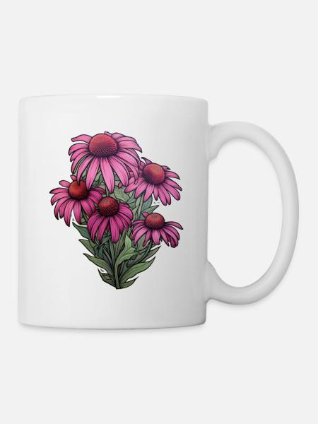 Echinacea - Tasse - Weiß