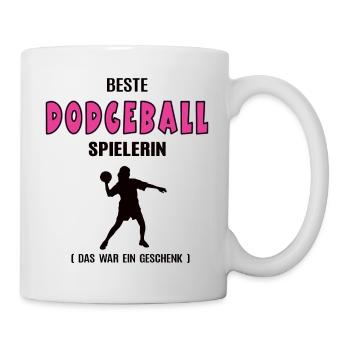 Dodgeball Spielerin Beste Dodgeballerin Geburtstag - Tasse - Weiß - Rechts