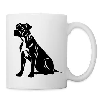 Icône de chien boxeur - Mug blanc - blanc - Droite
