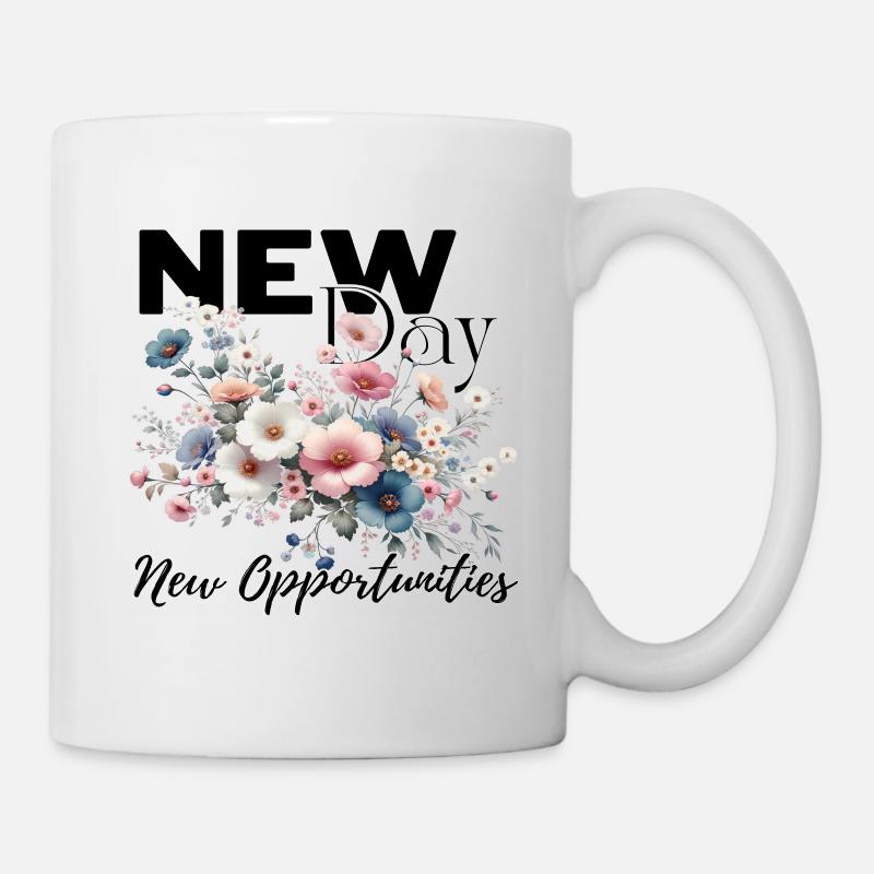 Nouveau jour, nouvelles opportunités - Mug blanc - blanc