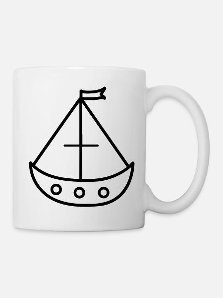 Piratenschiff - Tasse - Weiß