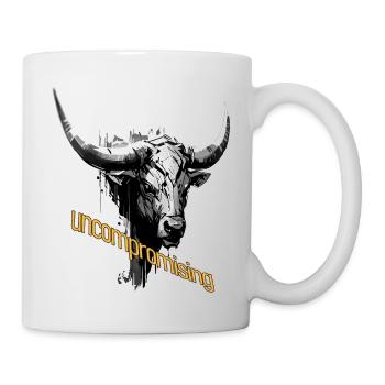 unnachgiebiger Stier - Tasse - Weiß - Rechts
