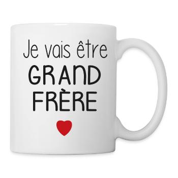 Je vais être grande frère - cœur - Mug blanc - blanc - Droite
