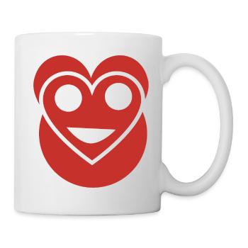 Visage personne amoureuse - Mug blanc - blanc - Droite