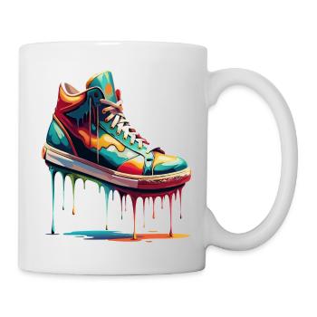 Tennis de la peinture - Mug blanc - blanc - Droite