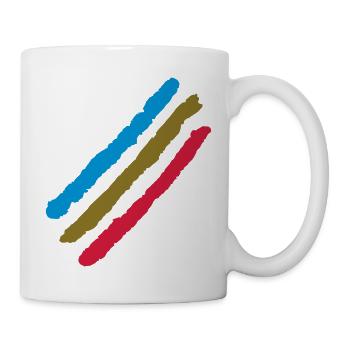 Couleurs Stripe Design / Drapeau vectoriel - Mug blanc - blanc - Droite