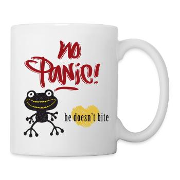 Pas de panique, il ne mord pas, Frosch - Mug blanc - blanc - Droite