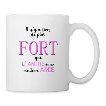 il n y a rien de plus fort que l amitié de ma - Mug blanc - blanc - Droite