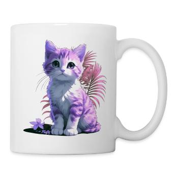 Chaton Tropical 🐾 - Mug blanc - blanc - Droite