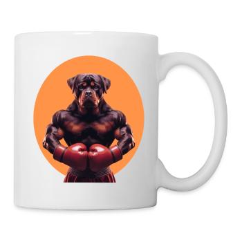 Rottweiler dans le rôle du Boxer - Mug blanc - blanc - Droite