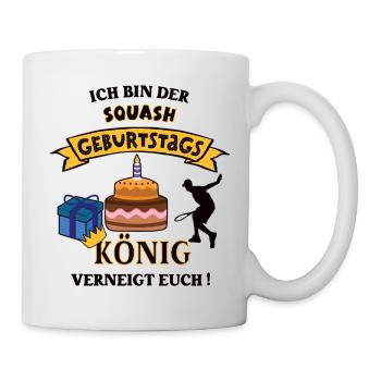 Squash Squasher Geburtstag Squashspieler Geb Spiel - Tasse - Weiß - Rechts