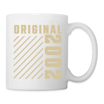 Original 2002 Authentisch 2002 Vintage Bursdag - Tasse - Weiß - Rechts