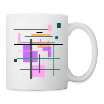 Abstrakt - Tasse - Weiß - Rechts