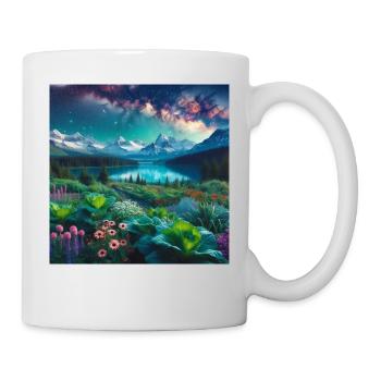 Starry Night on Mountain Garden - Mug - white - Right