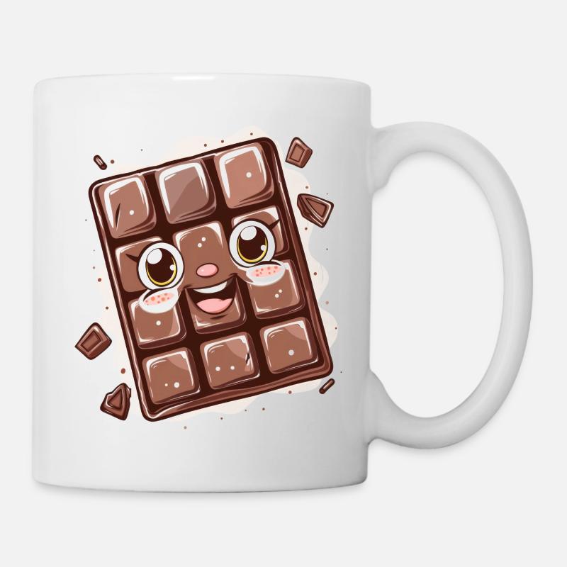 Schokoladen Comic Design - Tasse - Weiß