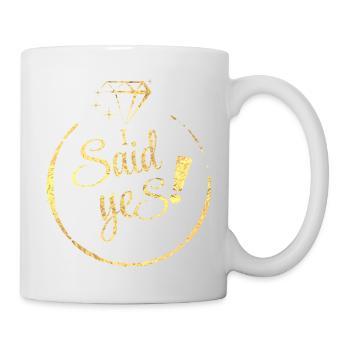 i Ja gesagt Gold - Tasse - Weiß - Rechts